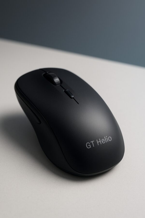 GT Helio Wireless Ambidextrous Optical Mouse Wireless Mouse, High Precision, 4 Buttons, Plug & Play Ambidextrous  (2.4GHz Wireless, Black)